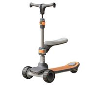 JSLJJBD Scooter for toddlers 1-3, 3-Wheel Scooter with LED Light-Up Wheels & Deck, Adjustable Heights, Detachable Handlebar, Suitable for Children(Gray)