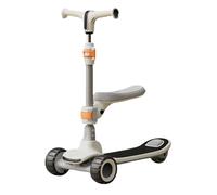 JSLJJBD Scooter for toddlers 1-3, 3-Wheel Scooter with LED Light-Up Wheels & Deck, Adjustable Heights, Detachable Handlebar, Suitable for Children(White)