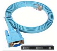 JSM FITNESS Cisco Compatible Console Cable DB9 to RJ45 - Professional RS232 Serial Adapter - 1.8m Console Cable for Router & Switch Configuration - Compatible with Windows, macOS & Linux