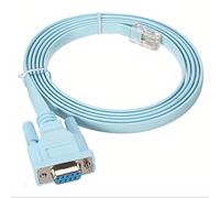 JSM FITNESS RS232 to RJ-45 Console Cable for Cisco, HP, Fortigate, Router and Switches - DB9 Console Cable for Configuration of Network Devices, 1.8 m Long, Works with Linux, Windows, Mac