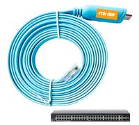 JSM FITNESS USB-C Console Cable for Cisco 3m - USB Type C to RJ45 Cable with FTDI Chip for Router, Switch & Firewall Configuration - Cisco Console Cable for MacBook, Linux & Windows