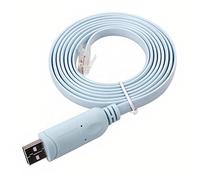 JSM FITNESS USB to RJ-45 Console Cable for Configuration of Network Devices - Length 1.8 m and FTDI Chip, Console Cable for Cisco Routers and Switches, Works with Windows, Linux, Mac