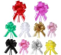 JSMTKJ Pack of 10 Gift Bow, Pull Bow, Gift Bow, Gift Ribbons, Pull Bow for Car Decor, Wedding, New Houses Party, Celebration, Gift Wrapping