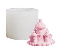 Jsnwernb 3D Castle Mold - Decorative Mould Art Project Tool,Fairy Castle Candle Mold,for School Project Beginners Professionals Studio Family Gathering
