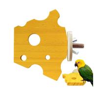 Jsnwernb Bird Cage Perch - Cheese Shaped Toy | Scratching Post & Chew Perch for Birds, Canaries, Conures Indoor Outdoor Use Garden Aviary