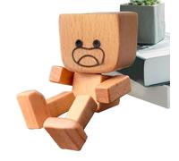 Jsnwernb Car Figures for Dashboard - Wooden Trembling Feet Figurine | Interior Decor Statue for Car Console, Pick-Ups, Vehicle, Table, Library, Office,