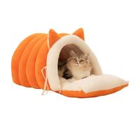 Jsnwernb Cat Cave Bed | Plush Washable with Removable Pad,Semi-Enclosed Kitten Bed Cat Furniture | for Kitten Puppy Pet Sleeping Calming Cold Weather Indoor Home Decor Apartment Living Room