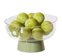 Jsnwernb Fruit Bowl for Kitchen Counter - Cute Modern Fruit Bowl,Modern High Footed with Removable Drain Pedestal Candy Snack Holder for Birthdays Christmas