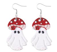 Jsnwernb Ghost Earrings Cute Scary Drop Earrings - Ghost Earrings for Halloween - Falling - For Party Outfit, Wedding, Dance, Daily Wear, Beach Holiday, Parties, Se référer au descriptif, Wooden