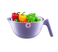 Jsnwernb Kitchen Colander, 2 Tier Rotary Fruit Strainer, Washing and Draining Colander for Kitchen Apartment Dorm
