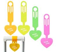 Jsnwernb Luggage Identifiers for Suitcases - Transparent Waterproof Heart-Shaped | Suitcase Luggage Tags | for Business Trips Studying Abroad Travel Backpack Handbag Airplane Check-in