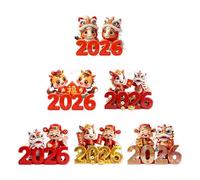 Jsnwernb Year of the Horse Ornament,2D Acrylic Festive Decoration | Lunar New Year Bag Charm - for Home Decorators Event Planners Front Door Office Staircase Wall Backyard Living Room