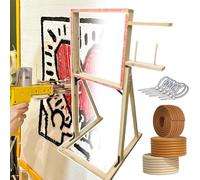 json2xml Tufting Rug Frame-floor standing,Carpet making stand for Tapestry Sewing,Wooden Rug Making Frames kit with Foam Guard Strip&Nylon Ties,Easy Installation-Height adjustable,For Tufting Lovers