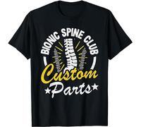 JSONBS Limited Funny Back Surgery Recovery, Bionic Spine Club T-Shirt BlackMediumBlackM