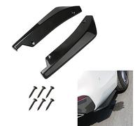Jsorum 2Pcs Rear Bumper Diffuser Spoilers for Cars, Universal Black Carbon Fiber ABS Rear Bumper Lip Splitter Diffuser Spoiler Kit Exterior Decorations