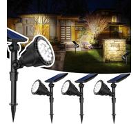 JSOT 600 LM Solar Spotlights Outdoor for Garden,IP65 Waterproof Solar Spot Lights Landscape Lighting for Walkway Wall Garden Backyard Path Pathway Driveway 18LED Beads Cool White 4 Pack