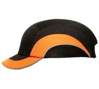 JSP ABS000-00N-500 HARDCAP, SHORT PEAK, 5CM, BLK/HV ORANGE