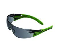 JSP Eiger Premium Safety Spectacles - Smoke K&N Anti-scratch/Anti-mist Lenses - Green/Black Frames (1EIGGREEN23SKN)