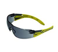 JSP Eiger Premium Safety Spectacles - Smoke K&N Anti-scratch/Anti-mist Lenses - Yellow/Grey Frames (1EIGGY23SKN)