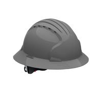 JSP EVO 6161 Deluxe Full Brim Hard Hat - Gray, Wheel Ratchet (AJP170-000-404)