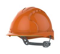 JSP EVO2 Safety Helmet with Slip Ratchet Adjustment Harness EN 397 Industrial Hard Hat for Building, Construction and Work sites Orange (AJE030-000-800)