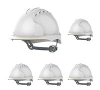 JSP EVO2 Safety Helmet with Slip Ratchet - White - Vented (JSP AJF030-000-100), One Size
