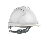 JSP Protection Safety Helmet EVO2 – Vented, Onetouch™ Slip Ratchet, Mid Peak – White