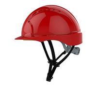 JSP EVO3 Comfort Linesman Chinstrap Safety Helmet Hard Hat Red, UK made