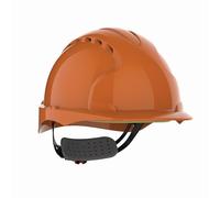 JSP EVO3 HDPE Safety Helmet for Construction/Building with Revolution Wheel Ratchet Orange Vented (AJF170-000-800)