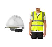 JSP EVO3 Construction Helmet - White and Wheel Fastener