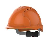 JSP EVO3 HDPE Safety Helmet for Construction/Building with Revolution Wheel Ratchet Orange Vented (AJF170-000-800)