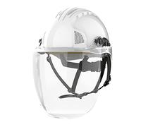 JSP Safety EVO5 Olympus Linesman Helmet with Electrical Insulation EVOGuard C5-MAX Industrial Visor with Arc Flash Protection (AKE24C-600-100),White