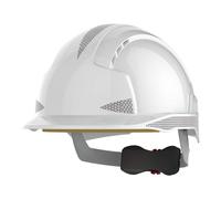 JSP EVOLite One Size Safety Helmet with Wheel Ratchet and Refelctive CR2 - White - Vented - (AJB170-400-100)
