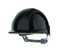 JSP EVOLite Super Light Safety Helmet Hard Hat Slip Ratchet Vented Black | JSP's lightest safety helmet, fabric cradle, wheel ratchet system, all-day comfort and protection. UK Manufactured. EN 397.