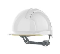 JSP EVOLite Super Light Safety Helmet Hard Hat Slip Ratchet Vented White | JSP's lightest safety helmet, fabric cradle, wheel ratchet system, all-day comfort and protection. UK Manufactured. EN 397.
