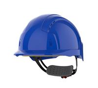 JSP EVOLite Super Light Safety Helmet Hard Hat Wheel Ratchet Unvented Blue | JSP's lightest safety helmet, fabric cradle, wheel ratchet system, all-day comfort and protection. UK Manufactured. EN 397.