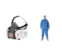 JSP Force®8 Half-Mask with PressToCheck™ P3 Dust Filters, Size Medium, Conforms & Complies with safety standards EN 140 / EN 143, Suitable for: Construction, DIY, Water based Paint Spraying