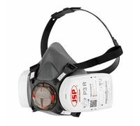 JSP Force 8 Half Mask Respirator with PressToCheck™ P3 Filters - Reusable - Face Mask & Dust Mask - For Silica Dust, Sanding, Woodwork, Mould, Dust - Construction, DIY & Industrial - EN140 & EN143