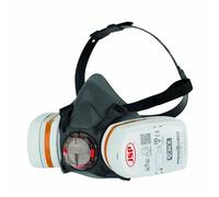 JSP FORCE8 Half Mask Reusable Respirator with PressToCheck A2P3 Filters | Protection against Paint, Solvents, Pesticides, Adhesives & Dust. Construction, DIY & Industrial. UK Made. EN 140, EN 14387.