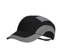 JSP HardcapA1+ Premium Baseball Style EN 812 Bump Cap with 5cm Short Peak Black/Grey (ABS000-005-000)