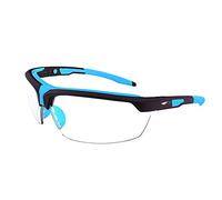 JSP Lyss Safety Spectacles Black Frame Blue Temple Clear Lens (1LYSBB23CKN)