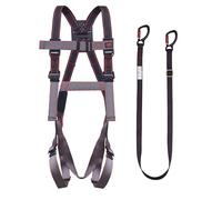 JSP PIONEER IPAF Work Positioning Restraint Kit - Black - One Size - Height Safety - Harness & Lanyard - Working at Height - EN 361 & EN 358
