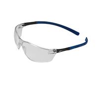 JSP Rigi™ Lightweight Safety Spectacles - Clear UV385 Lenses - Black / Blue Frames (1RIG23C)