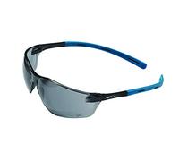 JSP Rigi™ Premium Lightweight Safety Spectacles - Smoke K&N Anti-scratch/Anti-mist Lenses - Black/Blue Frames (1RIG23SKN)