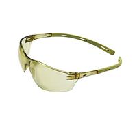 JSP Rigi™ Lightweight Safety Spectacles - 60% Blue Blocker Anti-scratch Lenses - Brown Frames (1RIGBB21LB)