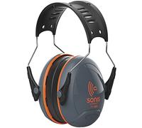 JSP SonisCompact Adjustable Ear Defenders SNR 32 (AEB030-0AY-000), grey / orange, one size