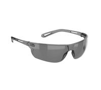 JSP STEALTH 16g Lightweight Safety Specs - Anti-Scratch Lenses - Smoke - UV & Impact Protection - Work Glasses - EN 166 & EN 172