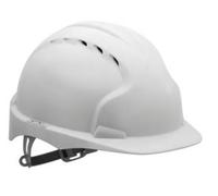 JSP Protection Safety Helmet EVO2 – Vented, Onetouch™ Slip Ratchet, Mid Peak – White