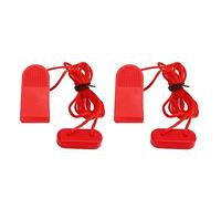 Jspondivague 2pcs Treadmill Universal Safety Key, Magnetic Treadmill Emergency Stop Lock with Strong Clip for Most Brands, Red ABS Plastic Running Machine Safety Shut - Off Key