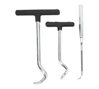 Jspondivague 3PCS O Rings Grease Seals Puller, Oil Seal Remover Puller Tool, Steel Seal Removal Puller with Soft Handle for Car SUV Truck Oil Seal Disassembly